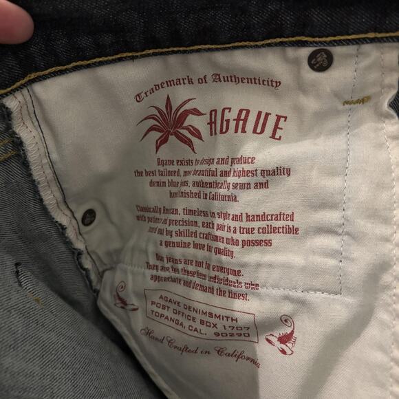 Agave Denim Jeans Mens 40 Blue The Cowboy Classic Boot Cut Made in USA Stretch - Picture 15 of 16